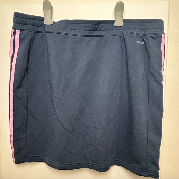 Adidas AEROREADY Skort 2XL Navy Blue w/ Lavender Pink Stripes | Athletic - Picture 2 of 6